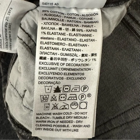 Levi’s 501 Skinny Faded Black Jeans Size 25 - Picture 9 of 10